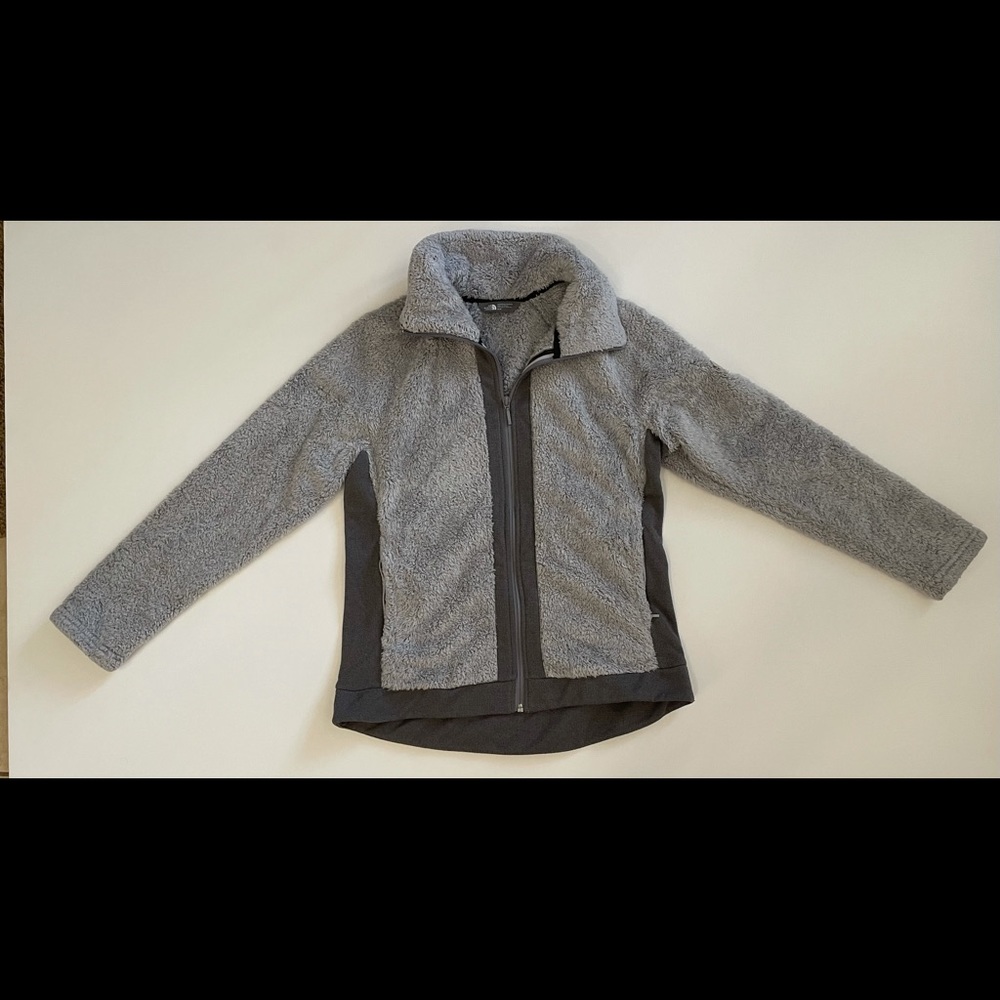 The North Face Fleece Jacket Size Medium women’s gray black full zip